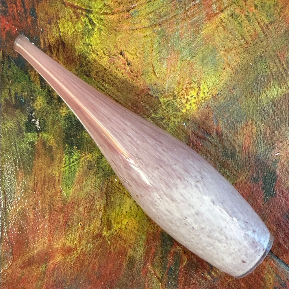 Bohemia glass vase / Czechoslovakia Pink Decorative Small Vintage 6.5" Rare